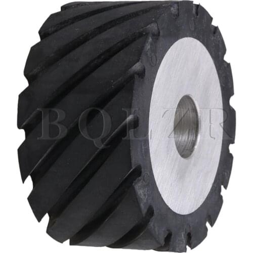 BQLZR 10 x 5 x 2.5cmSerrated Rubber Belt Grinder Sander Wheel for Knife Making Grinder