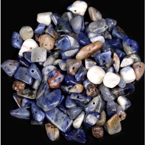 16 Inches Natural Irregular Blue Sodalite Stone Chips Gravel Beads For Jewelry Making DIY Bracelet Necklace Accessories