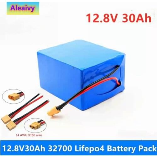 Aleaivy 32700 Lifepo4 Battery Pack 4S3P 12.8V 30Ah with 4S 40A Balanced BMS for Electric Boat and Uninterrupted Power Supply 12V