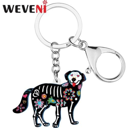 WEVENI Acrylic Halloween Sweet Flowers Skull Skeleton Smile Dogs Earrings Fashion Drop Dangle Charm Gift Jewelry For Women Girls