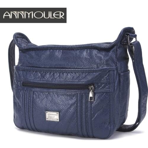 Large Soft Bag Casual Women Bag Purse Wash Pu Leather Shoulder Bag Handbag Adjustable Women Pocket Bag Ladies Messenger Bag