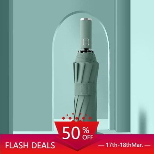 Twelve Bones Three Fold Automatic Umbrella Customized Umbrella Business Vinyl Sun Umbrella parasol umbrella patio umbrella