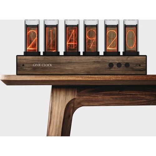 Gixie Glow light analog Tube Clock Retro LED Color high quality super bright glow tube digital clock,F19252