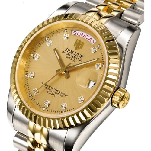 HOLUNS Mens Waterproof Watch