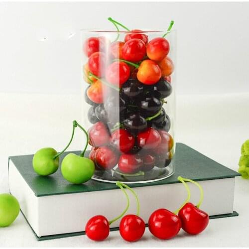 Simulation Bubble Cherry Fruit Model Imitation Fruit Table Display Home Decoration Food Toys Plastic Crafts 4 Pcs/lot