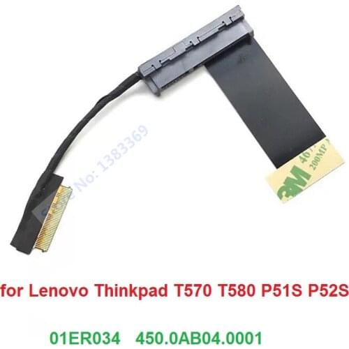 2.5" SATA HDD SSD Hard Drive Disk Cable Caddy Bracket Frame Tray for Lenovo Thinkpad T570 T580 P51S P52S 01ER034 450.0AB04.0001