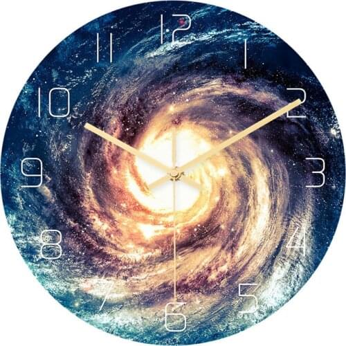 Cosmic Starry Sky Clocks Wall Art Decor Home Decor Modern Design Acrylic Mute reloj pared Time Watch Living Room Universe Stars