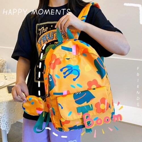Cute primary school student backpack 1-6 grade school bag 2021 new cartoon ugly cute dinosaur large-capacity printing backpack