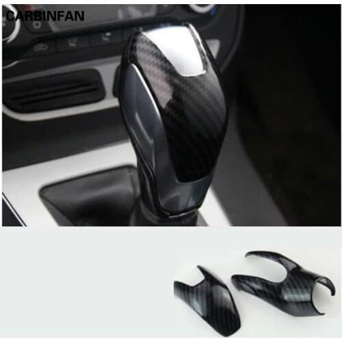 ABS Carbon Fiber Gear Shift panel cover frame Sticker Interior mouldings For Ford Fusion Mondeo 2013 2014 2015 2016 C1584