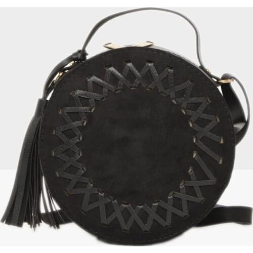 New Season 2021, Lady Handbag Fashion, Mesh Detailed Drum Bag, Round Mini Bag, Evening bags, style