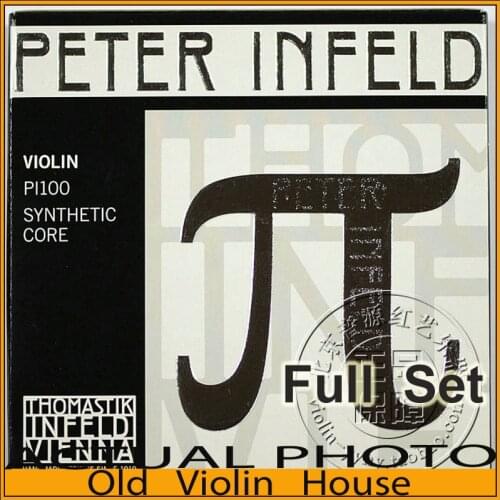Original Thomastik Peter Infeld (PI100) Violin Strings,Platinum E--Silver D,Medium with Ball End, full set,made in Austria