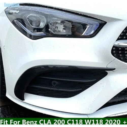 Front Bumper Grille Knife / Fog Lights Eyebrow Eyelid Cover Trim For Mercedes-Benz CLA 200 C118 W118 2020 2021 Exterior Parts