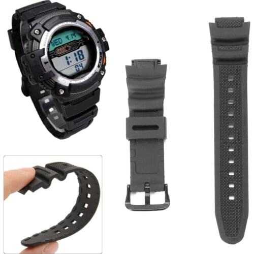 For casio Watches Watchband Silicone Rubber Bands casio AE-1200 W-S200H Replace Electronic Wristwatch Band Sports Watch Straps