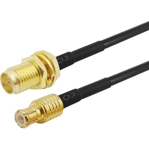 RP SMA Female to MCX Male Straight RF Cable Assembly RG174 Coaxial Cable MCX Plug to RP SMA Jack Male Pin Cable