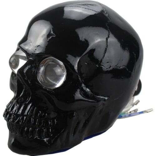 Motorcycle Handmade Skull LED Headlight Lamp Cafe Racer 12v Head Light For Harley Honda Kawasaki Yamaha Suzuki Touring