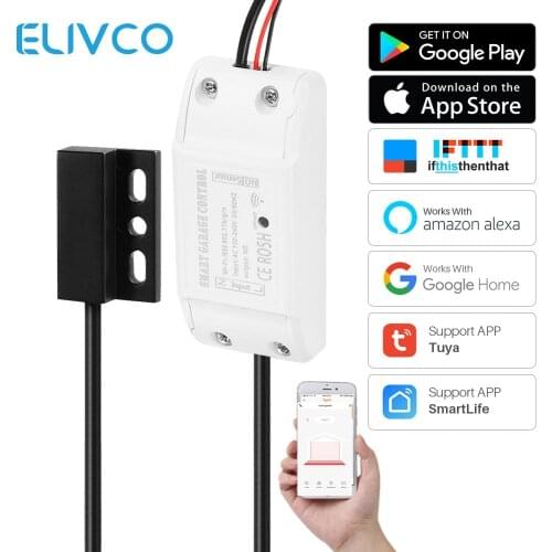Smart WiFi Switch Garage Door Opener Controller SmartLife Tuya APP Remote Control Works With Alexa Google Home IFTTT