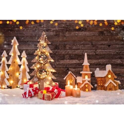 Cartoon Christmas tree photo background vinyl kids portrait photography backdrop for photographer studio kits fotografia LV-2383