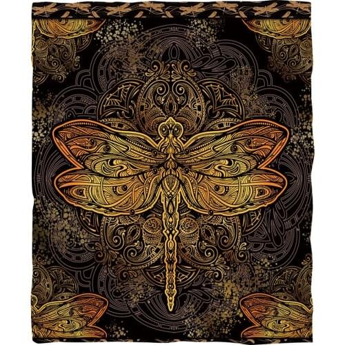 Dragonfly Psychedelic pattern funny Animal Blanket 3D full printed Wearable Blanket Adults/kids Fleece Blanket Drop Shippng 03