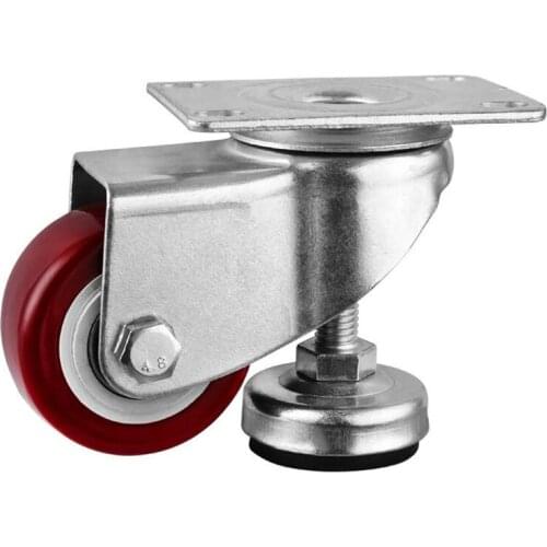 2.5 Inch Horizontal Adjustable Caster Diameter 65mm With Foot Cup Cabinet Wheel Height Universal Spot