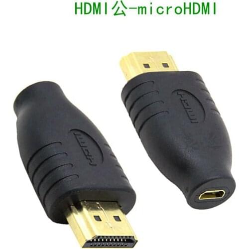 1pc Professional HDMI- compatible converter Black Standard HDMI Male Type A to Micro HDMI Type D Female Socket Adapter