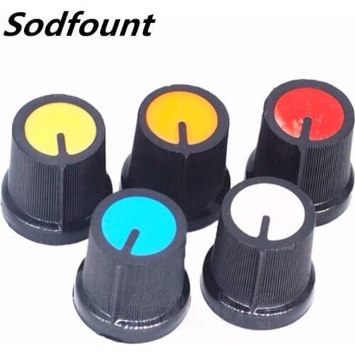 10pcs AG3 switch cap WH148 plastic knob plum blossom handle 15X17mm handle 6MM potentiometer amplifier