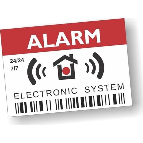 3"*2" 2PCs Intruder Alarm Warning Security Stickers, Vinyl Decals