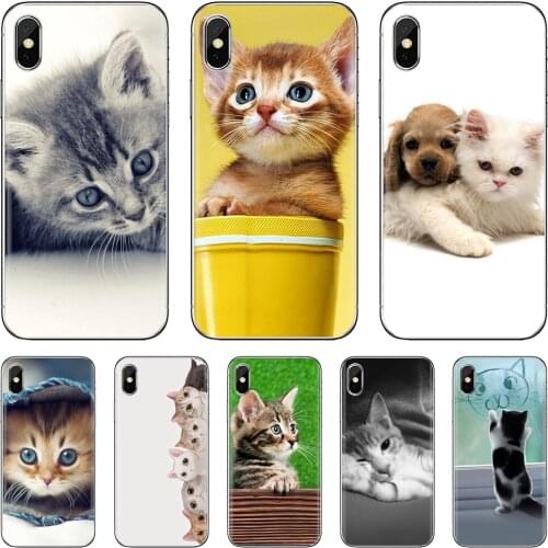 Wallpaper-Abstract-C-Cute-Cat For Huawei P30 P40 P20 P7 P8 P9 P10 Lite Plus Pro 2015 2016 2017 Mini Silicone Phone Skin Case