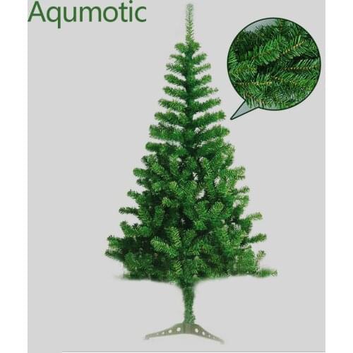 Aqumotic Xmas Pine Tree 60cm 100cm Festival New Year Classic Green Trees for Home Indoor Pendant on Man-made Tree