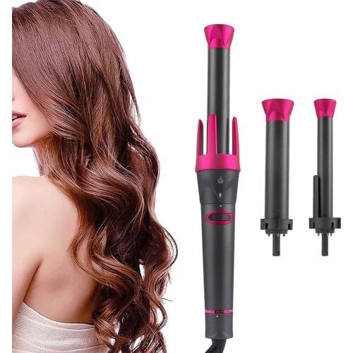 Foreverlily Automatic Curling Iron Rotating Magic Hair Curling Salon 3 in 1 Hair Curler Styling Airwrap Roller For Curls Waves