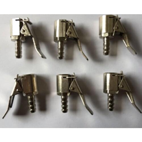 Car Auto Brass 8mm Tyre Wheel Tire Air Chuck Inflator Pump Valve Clip Clamp Connector Adapter