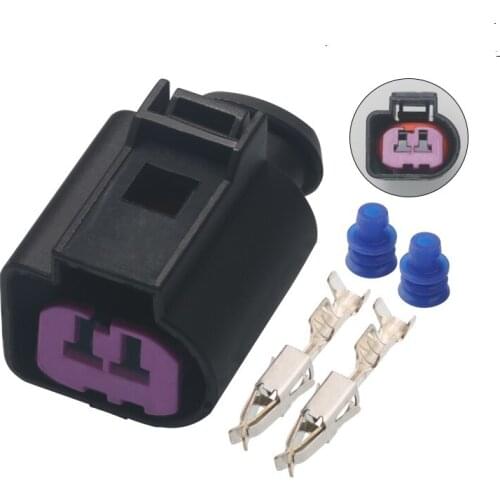 Free shipping 200 Sets 2 Pin 1J0973772 Way Female Waterproof Engine Speaker Housing Auto Sensor Connector Plug DJ7025C-3.5-21