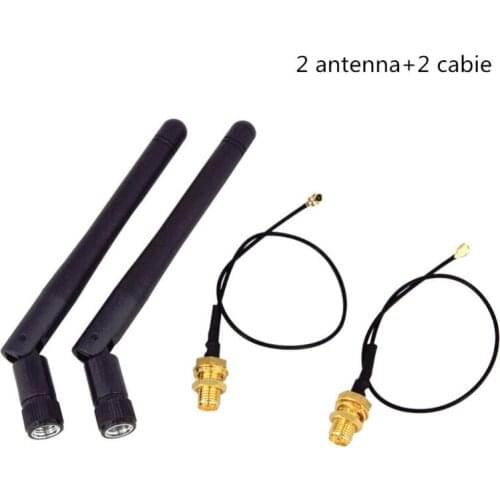 2PCS/lot 2.4GHz 3dBi WiFi 2.4g Antenna Aerial RP-SMA Male wireless router+ 17cm PCI U.FL IPX to RP SMA Male Pigtail Cable