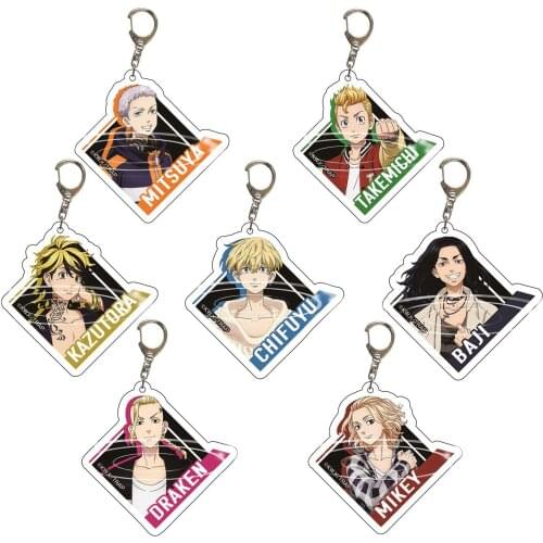 Tokyo Revengers Anime Cosplay Keychain Manjiro Ken Takemichi Hinata Atsushi Chibi Kawaii Bag Pendant Fans Collection Gifts