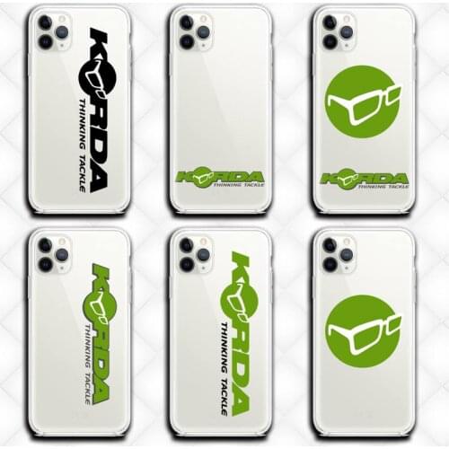 Fishing Tackle Korda Phone Case Clear for iphone 12 11 Pro max mini XS 8 7 6 6S Plus X 5S SE 2020 XR cover