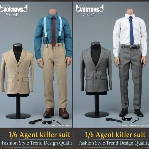 1/6 VORTOYS V1023 Agent Killer Suit Clothes Fit 12inch Male Action Figure Body