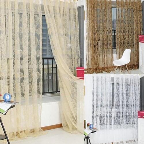 European Tulle Curtain for Living Room Window Curtain Bedroom Tulle Drape Curtains Door Curtains Drape Panel Sheers Home Decor