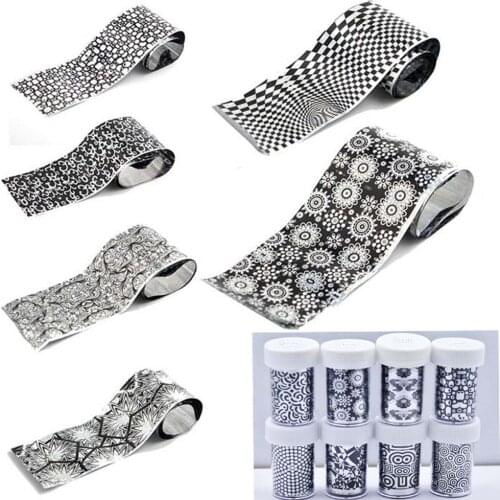 1 Roll 4*120cm Holographic Starry Nail Foil Colorful (16 colors) Geometric Nail Foils Transfer Sticker Manicure Nail Art #XZ1-16