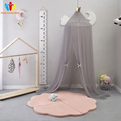 Cotton Round Baby Bed Mosquito Net Children Room decoration Crib Netting baby Crib Netting tent photography props 240cm