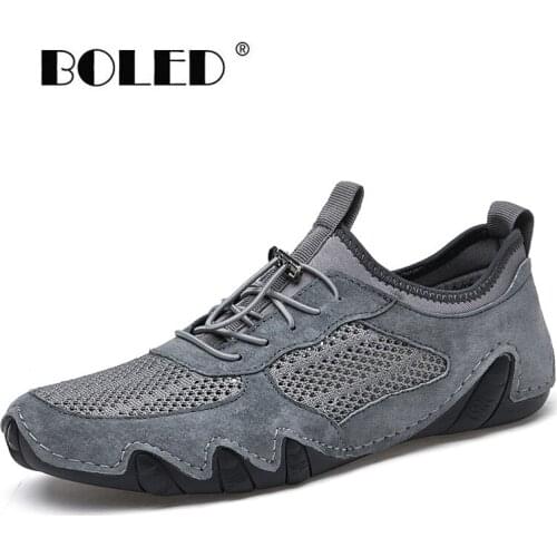 Suede Leather Men Shoes Quality Casual Slip On Loafers Moccasins Outdoor Breathable Driving Shoes Men Zapatillas Hombre