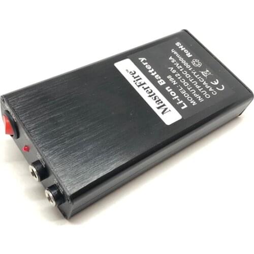 MasterFire dual output 12V 5A 2 outputs jack DC 12V 6500mah smart power CCTV CAM Lithium-ion battery pack with aluminium case