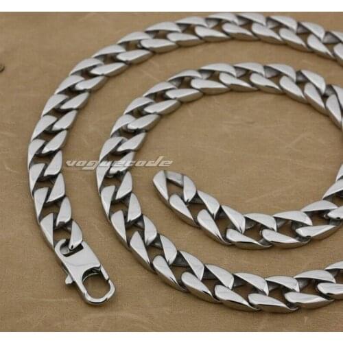 LINSION 316L Stainless Steel Mens Biker Necklace Chain 5A002N Length 18 to 36 Inches Available