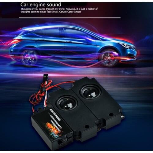 RC Car Second Generation Cool Throttle Linkage Groups Engine Sound Simulator With 2 Speakers for RC Sports Car Model Part