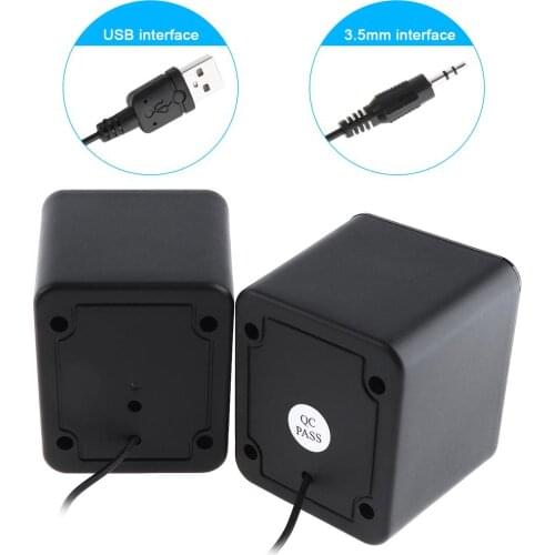 SADA Full Range 3D Stereo Subwoofer 2.1 Small PC Speaker Portable Bass Music DJ USB Computer Speakers for Laptop Phone TV