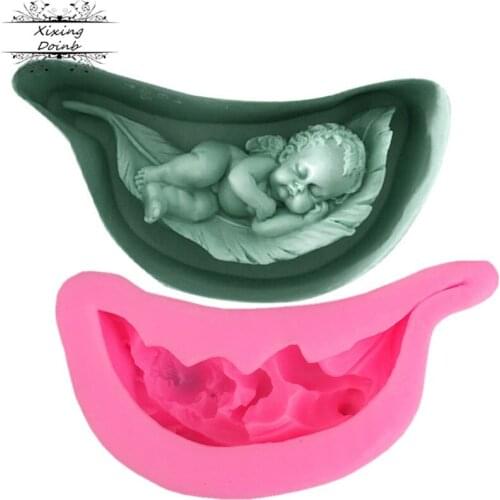 3D Angel Baby shape silica gel mold sugar Chocolate Mold soft candy cake decoration tool DIY Kitchen Baking tool