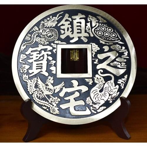 28CM large # HOME Lobby The entrance-hall town house efficacious exorcise evil spirits FENG SHUI Totems brass talisman statue