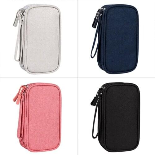 Dark Blue/Gray/Black/ Pink Storage Packet for Power Bank/ Data Cable/ Hard Disk