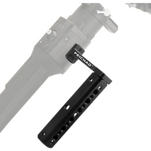 FEICHAO Handheld Gimbal Handle Grip Mounting Extension Arm Handlebar for DJI Ronin S Stabilizer Gimbal Microphone Light Bracket