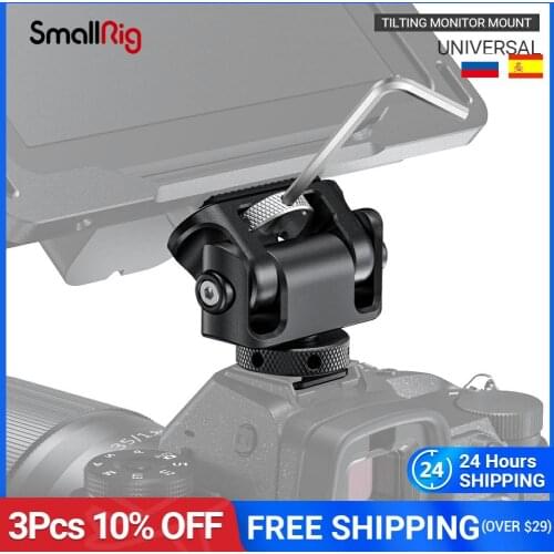 SmallRig Universal Tilting Monitor Mount with Cold Shoe For SmallHD/Atomos/Blackmagic Monitor/Screen/EVF Mount -2431