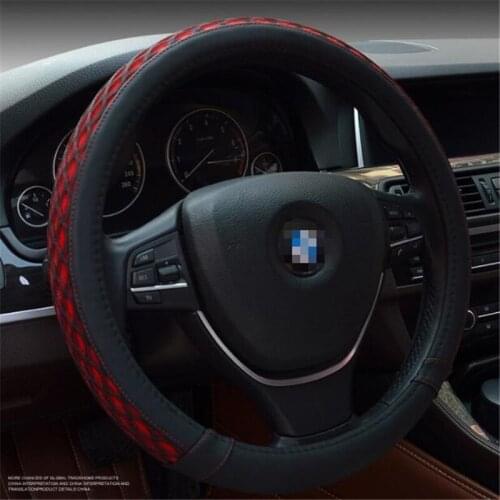 High Quality Fashion Ice silk and Micro Fiber Leather universal car steering wheel cover
