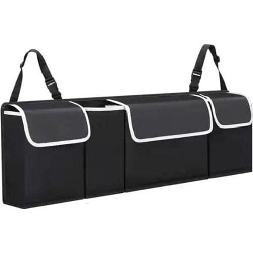 Car Trunk Storage Bag Car Rear Trunk for Suv Storage Seat Bag Chair Back Oxford Cloth Material Black Large Capacity